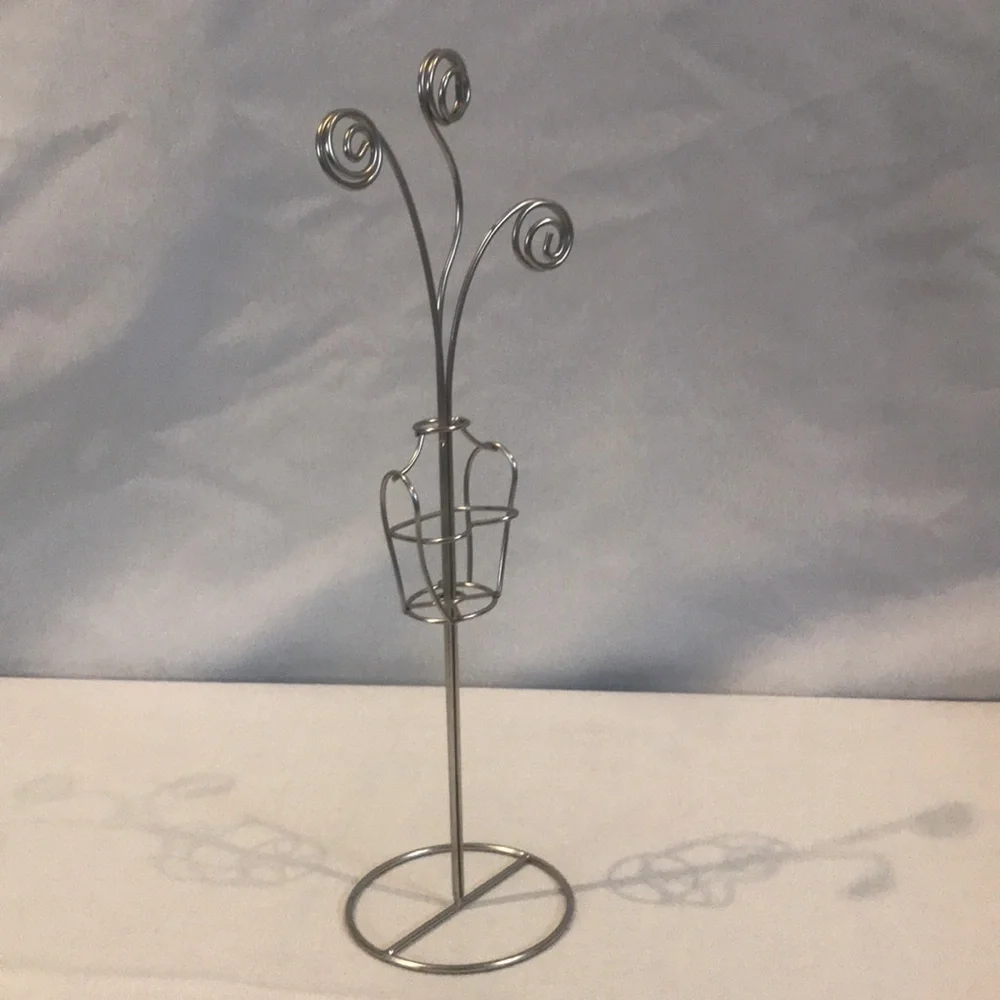 Silver Metal dress form table stand earrings jewelry organizer multiuse feminine